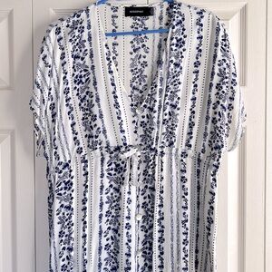 MINKPINK Blue Floral Midi Dress